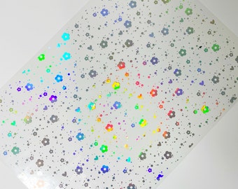 FRESH AS a DAISY   Foiled Acetate A4  holographic foil