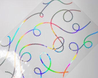 RIVIERA  Coiled Rope  Foiled Acetate A4  holographic foil