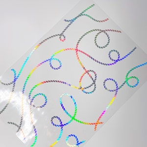 RIVIERA  Coiled Rope  Foiled Acetate A4  holographic foil