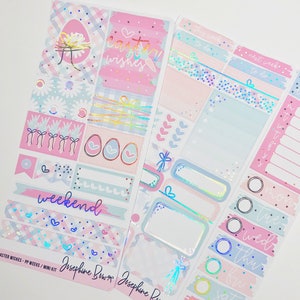 EASTER WISHES Print Pression PP Weeks Kit Mini kit planner stickers foiled stickers image 1