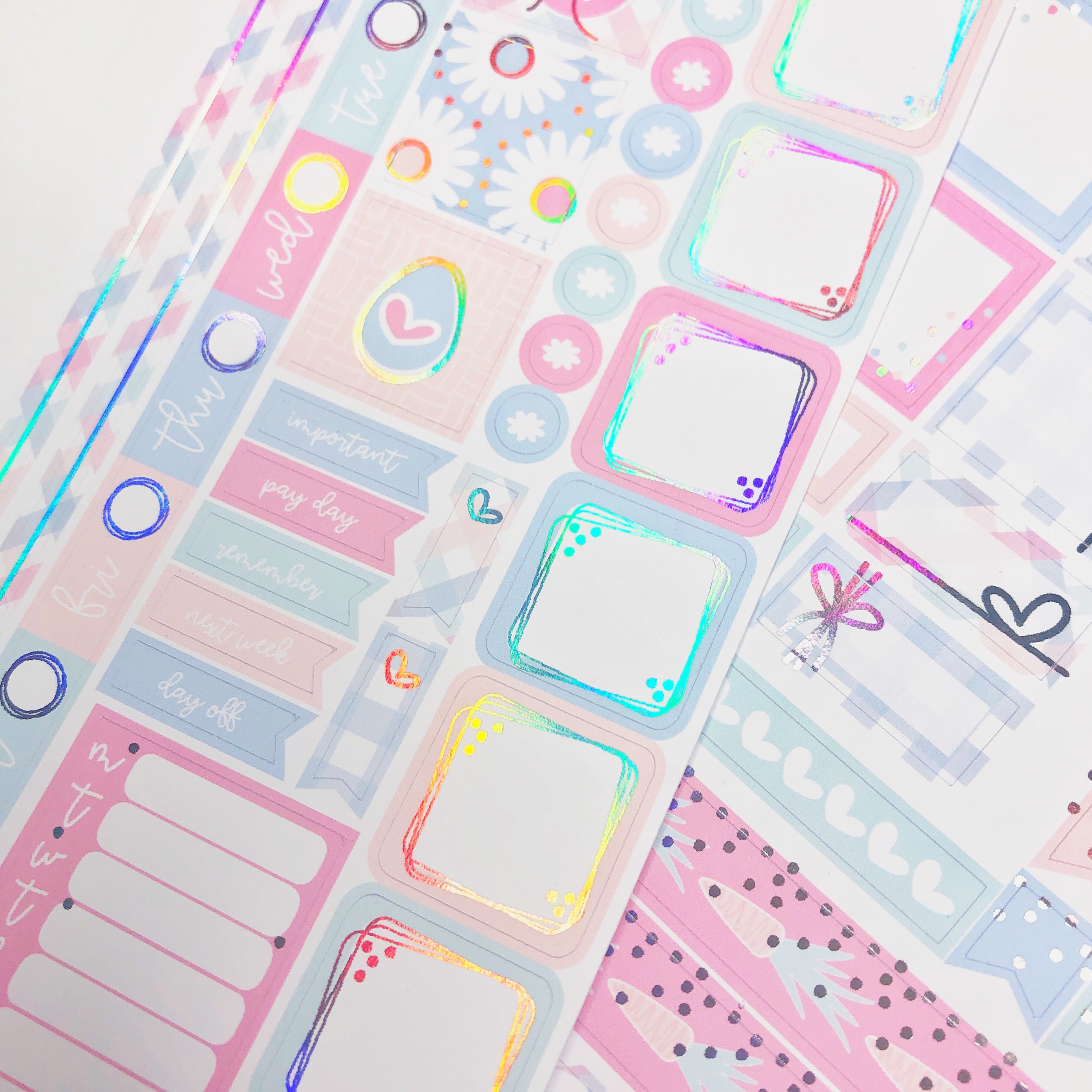 EASTER WISHES Hobonichi Weeks Kit Planner Stickers Foiled Stickers - Etsy