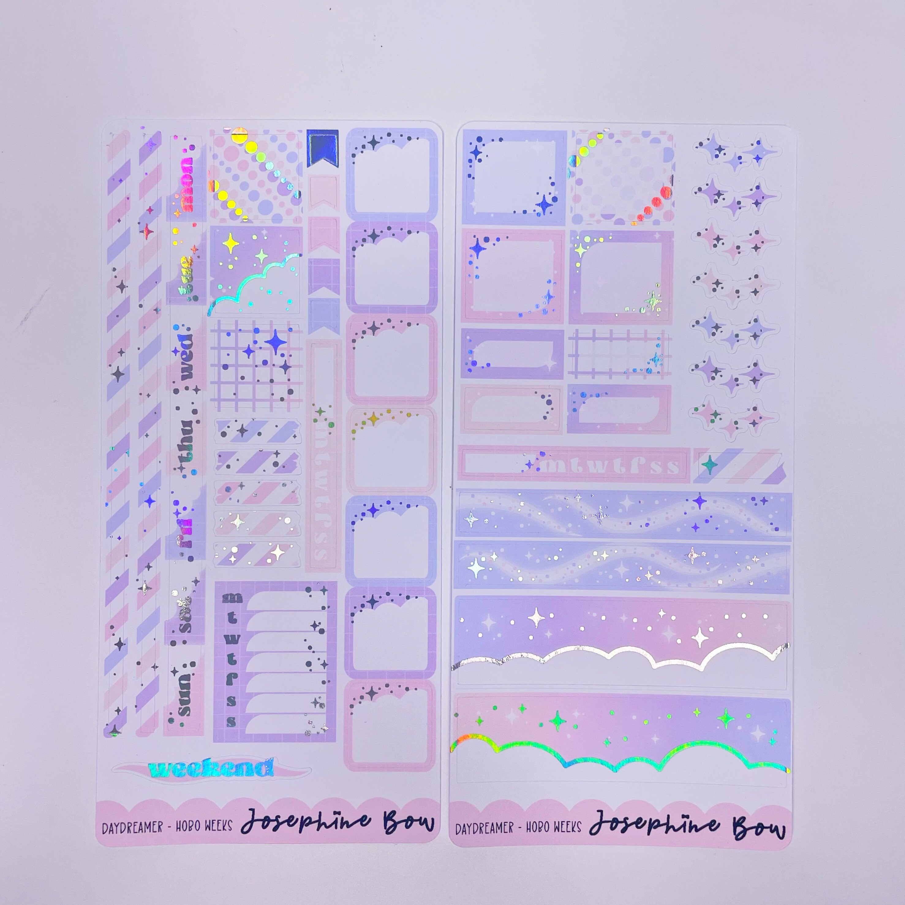 DAYDREAMER Hobonichi Weeks Kit Planner Stickers Foiled Stickers Holo ...