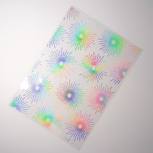 GOLDEN HOUR  Sunburst  Foiled Acetate A4  holographic foil