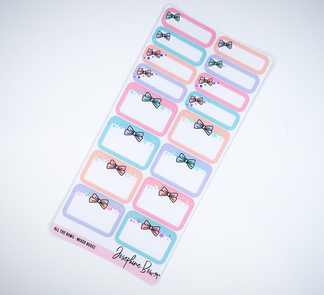 ALL THE BOWS Mixed Bow Boxes Foiled Functional Stickers Foil Colour ...