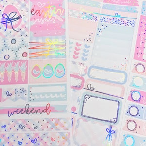 EASTER WISHES Print Pression PP Weeks Kit Mini kit planner stickers foiled stickers image 2