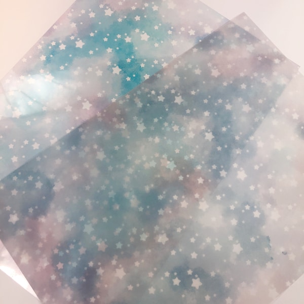 TITANIA  vellum and acetate   Planner Decoration  scatter star