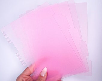 PINK ALBUM DIVIDERS  Reusable Sticker album dividers  5&quot;x7&quot;