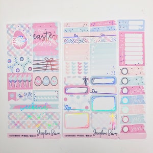 EASTER WISHES Print Pression PP Weeks Kit Mini kit planner stickers foiled stickers image 3