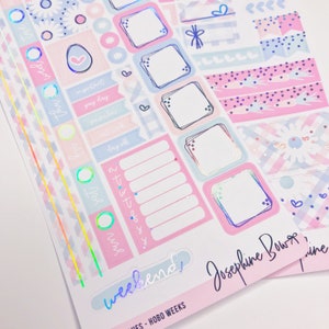 EASTER WISHES Hobonichi Weeks Kit planner stickers foiled stickers image 2