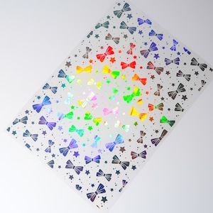 ALL THE BOWS  Bow Design   Foiled Acetate A4  Holo foil  Pretty Planner Decor