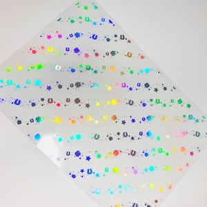 OH SO LUCKY   Foiled Acetate A4  holographic foil