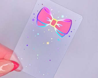 BEAU BOWS  frosted washi card with holographic foil print