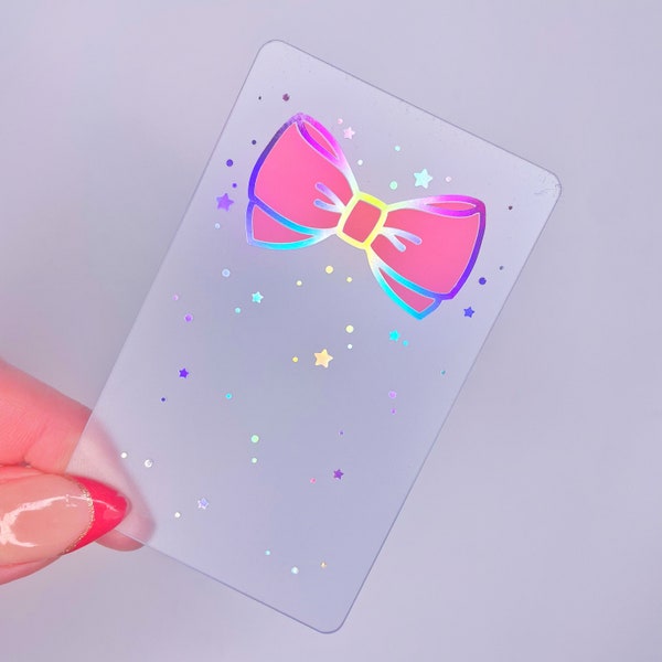 BEAU BOWS  frosted washi card with holographic foil print