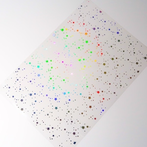 ALL THE BOWS  Star Design   Foiled Acetate A4  Holo foil  Pretty Planner Decor