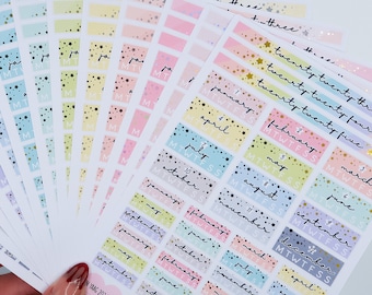 Pastel Cousin Year at a Glance 2024 13 colour choices  Hobonichi Functional Stickers