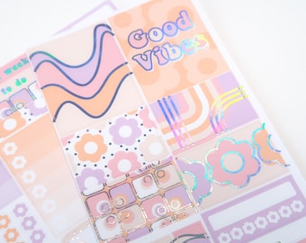 GOOD VIBES   Print Pression PP Weeks Kit   Mini kit  planner stickers  foiled stickers