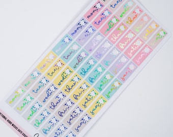 HOBO DATE COVERS  foiled functional stickers  Foil colour choice  planner essentials