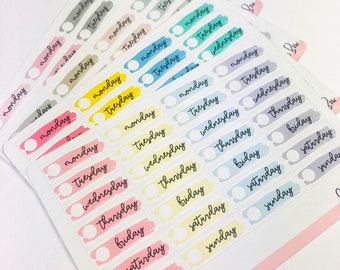 DAILY HEADERS  Paint Swatch  3 Colour Combinations  Functional Stickers  Planner Stickers Matt