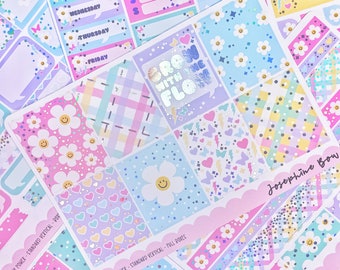 FLOWER POWER  planner stickers  foiled stickers  Standard Vertical Weekly Kit  Holo foil  Floral planner stickers