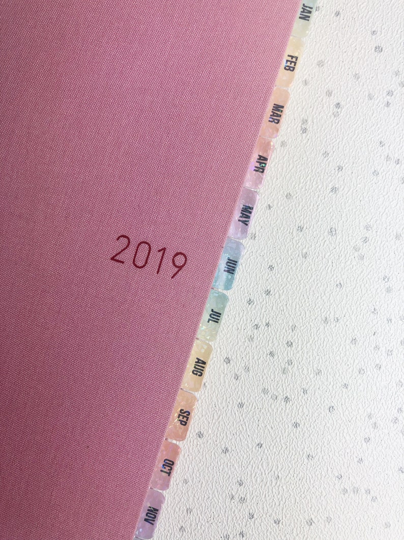 HOBONICHI Pastel Ombre with Holo overlay TABS Hobonichi Weeks monthly planner tabs functional clear stickers image 2