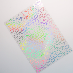 GOOD VIBES   Foiled Acetate A4  holographic foil