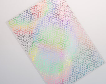 GOOD VIBES   Foiled Acetate A4  holographic foil