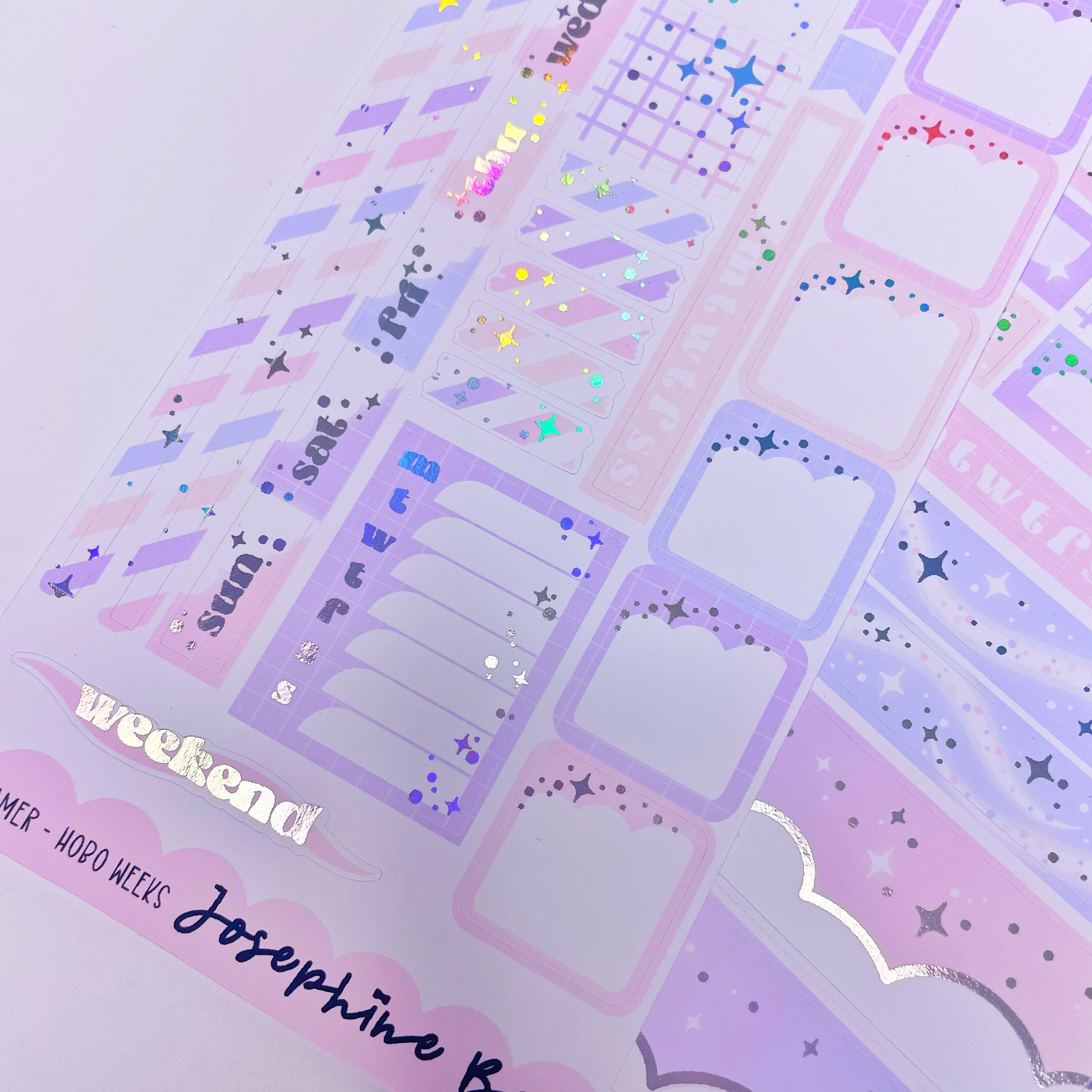 DAYDREAMER Hobonichi Weeks Kit Planner Stickers Foiled Stickers Holo ...