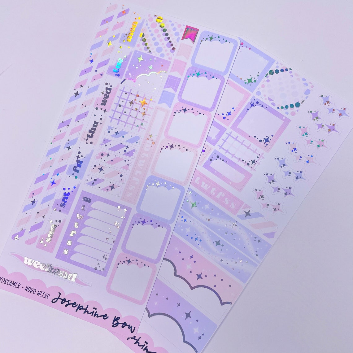 DAYDREAMER Hobonichi Weeks Kit Planner Stickers Foiled Stickers Holo ...
