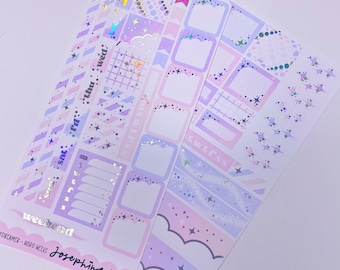 DAYDREAMER  Hobonichi Weeks Kit  planner stickers  foiled stickers  Holo foil