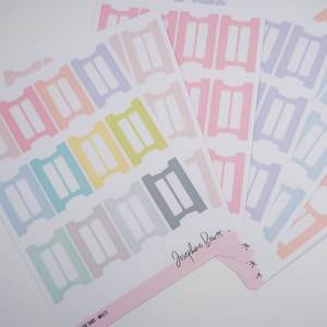 BLANK TABS Foldover Tabs für Planer 13 Farbauswahl Optional Sparkle Overlay