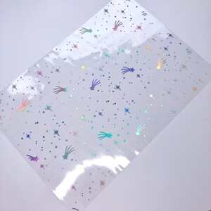 Head In The Clouds   Foiled Acetate A4  holographic foil