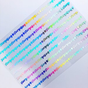 STARGAZER   Foiled Acetate A4 text  holographic foil