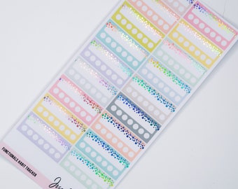 HABIT TRACKER  foiled functional stickers  Foil colour choice  planner essentials