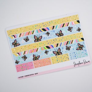 FLUTTERBY planner stickers foiled stickers Standard Vertical Weekly Kit HOLO foil butterflies image 5