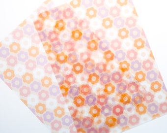 GOOD VIBES 60S Flower Power Gedrukt perkament en acetaat A4 Planner Decoratie