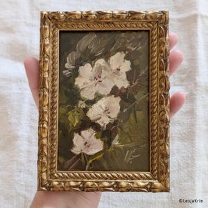 Pintura al óleo floral ORIGINAL impresionista Impasto Flores Obra de arte Regalo único Pequeña galería Decoración de pared Regalo personalizado - SIN MARCO