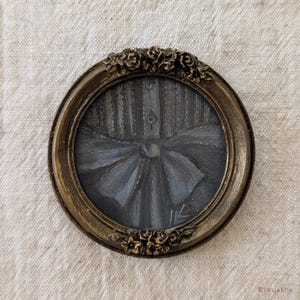 ORIGINAL pintura a óleo Galeria parede vintage decoração para casa Presente para ela Fazenda decoração de parede emoldurada Retrato de mulher pequena Pintura fofa