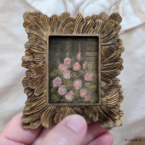 Decoração maximalista Jardim de malva Arte de parede de galeria vintage personalizada Pintura a óleo ORIGINAL Decoração de casa de fazenda Cottagecore Arte Shabby Chic