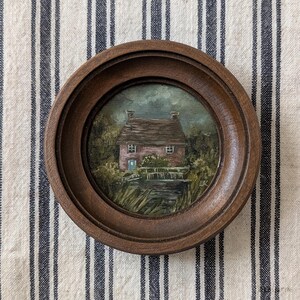 Arte de casa de campo, galeria vintage, parede, arte em óleo original, decoração de casa vitoriana, arte de parede emoldurada, decoração de casa vitoriana Cottagecore, presente de amigo