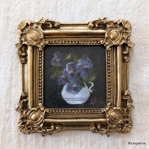 Arte floral Campo Pintura floral Arte al óleo ORIGINAL Decoración vintage para el hogar Galería de obras de arte de pared Regalo de inauguración de la casa