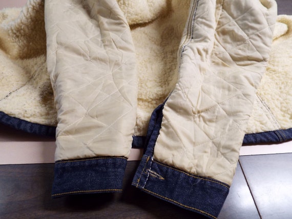 Denim jacket, 70's Roebucks sherpa lined trucker … - image 10