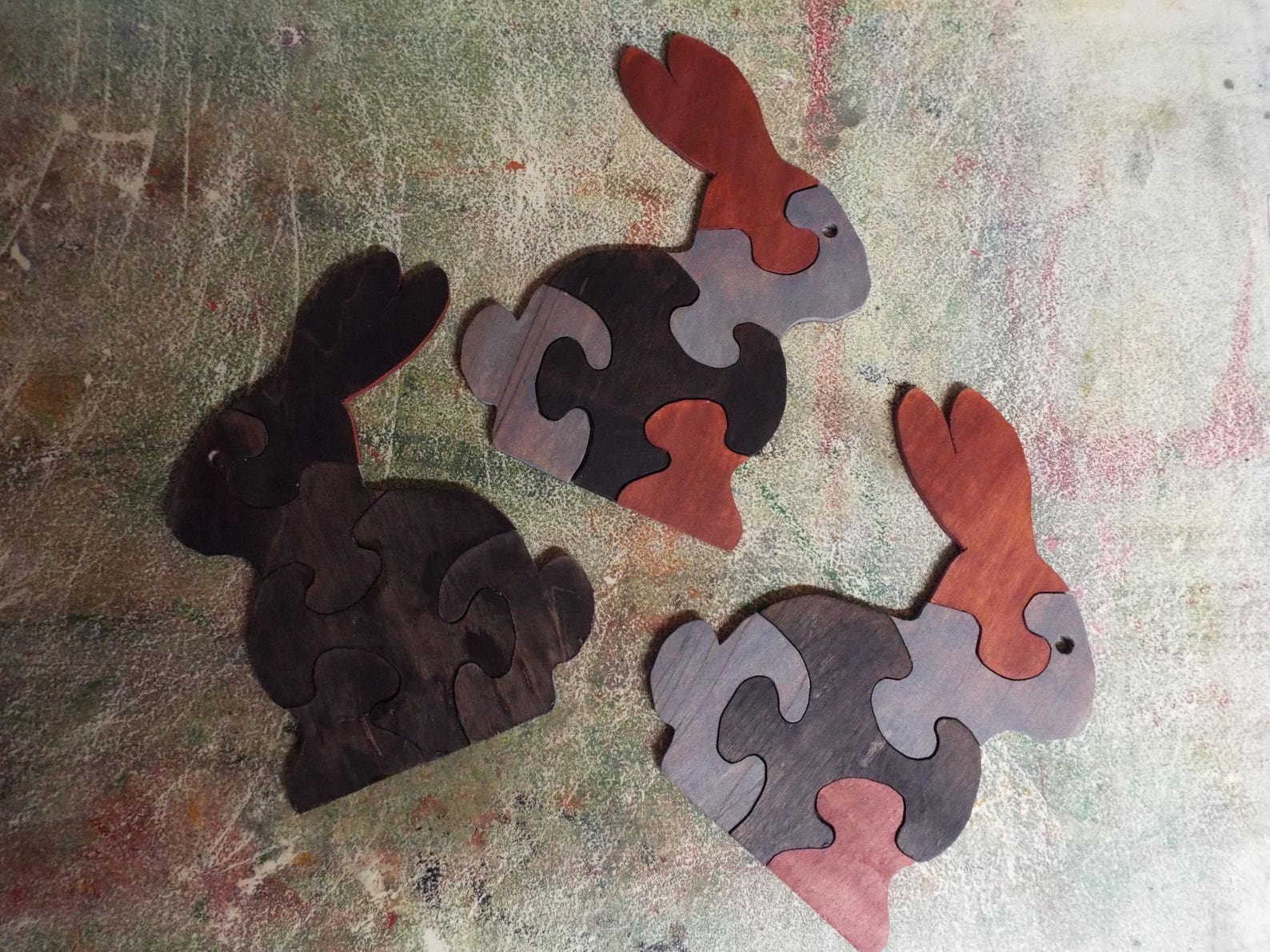 Childrens puzzle rabbit puzzle wood puzzle bunny puzzle Etsy