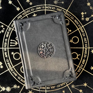 Small leather blank book vintage old look journal