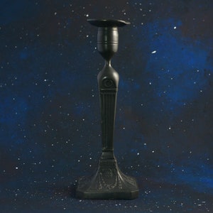 Metal Candlestick vintage Art Deco style image 3