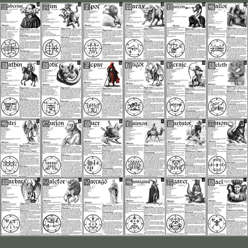 Demon Unique Demonology 72 Demons Ars Goetia Lemegeton | Lesser Key of Solomon ...