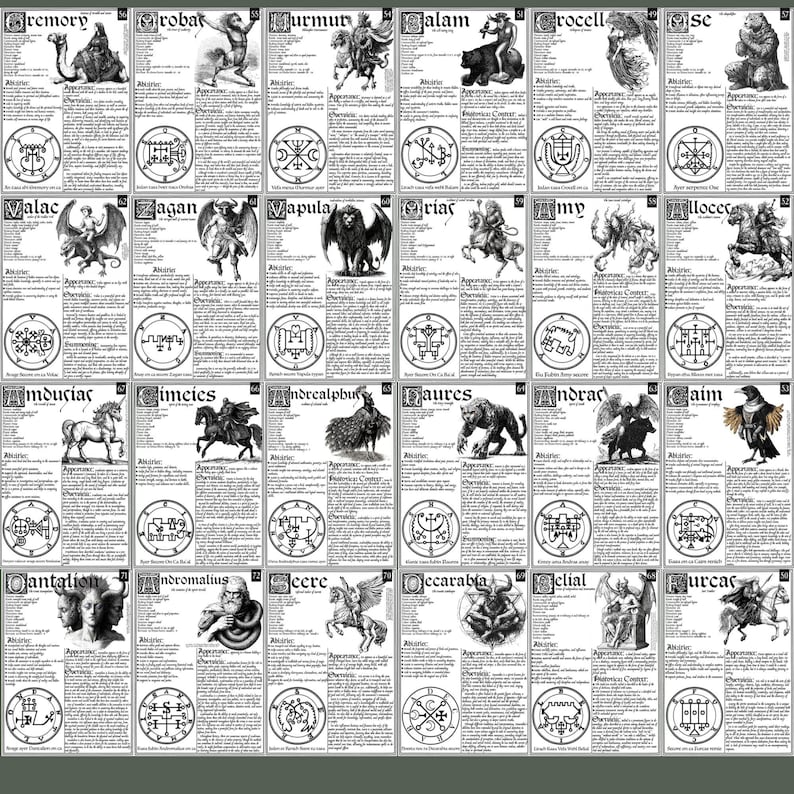 Demonology 72 Demons Ars Goetia Lemegeton | Lesser Key of Solomon ...