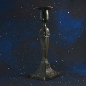 Metal Candlestick vintage Art Deco style image 2