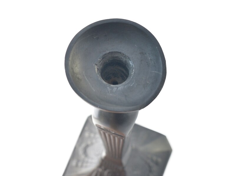 Metal Candlestick vintage Art Deco style image 7