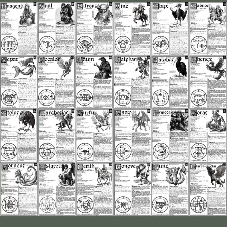 Native Demons Names Demonology 72 Demons Ars Goetia Lemegeton | Lesser Key of Solomon ...
