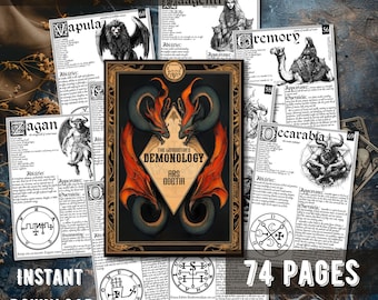 Demonología 72 Demonios Ars Goetia Lemegeton / Llave menor de Salomón Páginas del grimorio digital Libro de las sombras Oros Sigilos / Invocación Libro electrónico